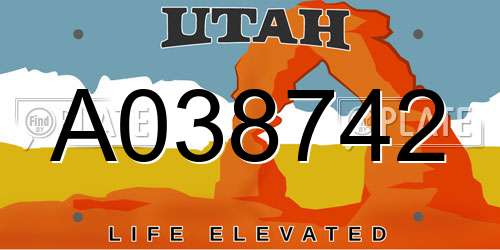 A038742 Utah License Plate