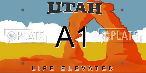 A1 Utah License Plate