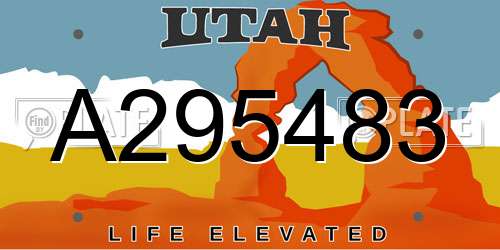 A295483 Utah License Plate