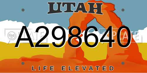 A298640 Utah License Plate