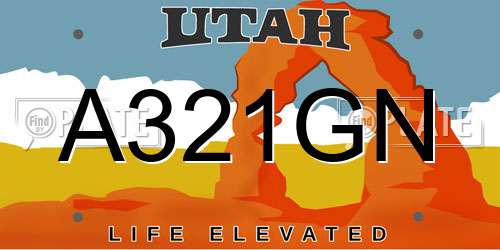 A321GN Utah License Plate
