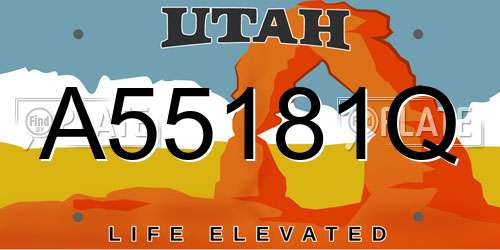 A55181Q Utah License Plate