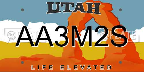AA3M2S Utah License Plate