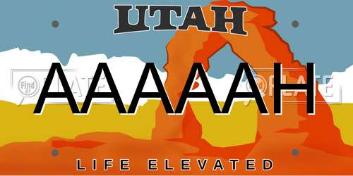 AAAAAH Utah License Plate