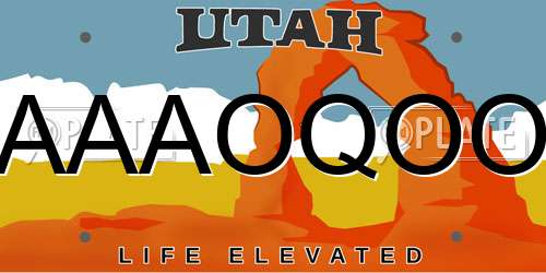 AAAOQOO Utah License Plate