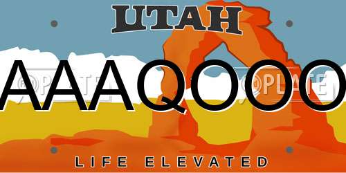 AAAQOOO Utah License Plate