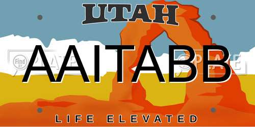 AAITABB Utah License Plate