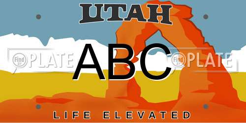 ABC Utah License Plate