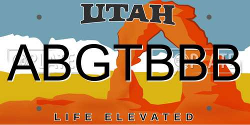 ABGTBBB Utah License Plate