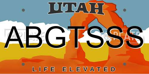 ABGTSSS Utah License Plate
