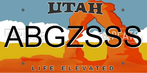 ABGZSSS Utah License Plate