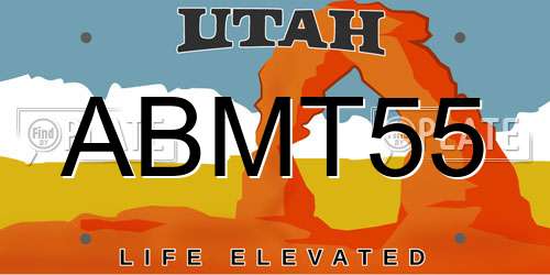 ABMT55 Utah License Plate