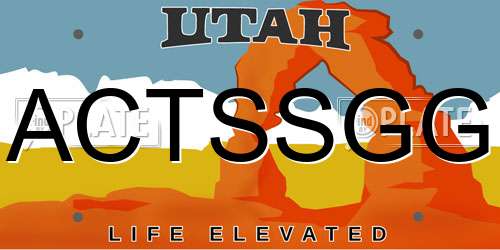 ACTSSGG Utah License Plate