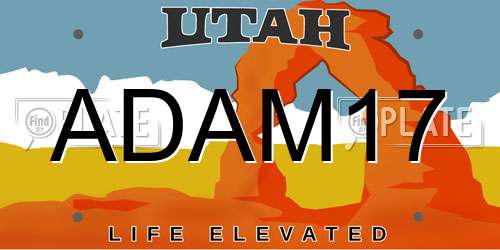 ADAM17 Utah License Plate