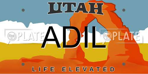 ADIL Utah License Plate