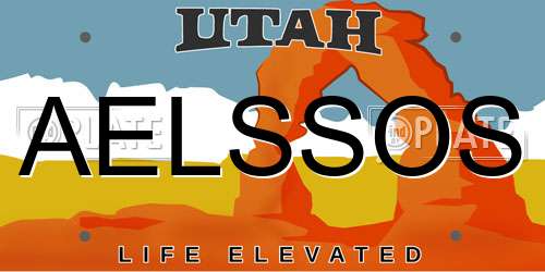AELSSOS Utah License Plate