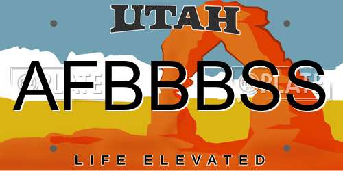 AFBBBSS Utah License Plate