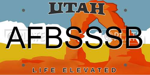 AFBSSSB Utah License Plate