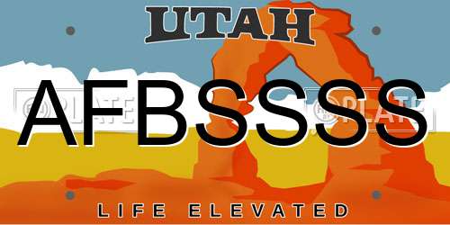 AFBSSSS Utah License Plate