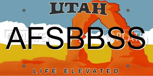 AFSBBSS Utah License Plate