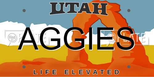 AGGIES Utah License Plate