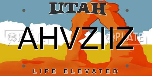 AHVZIIZ Utah License Plate
