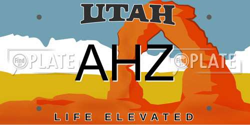 AHZ Utah License Plate