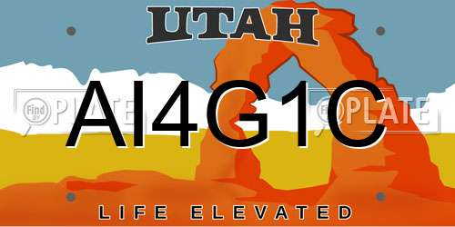 AI4G1C Utah License Plate