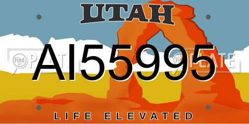 AI55995 Utah License Plate