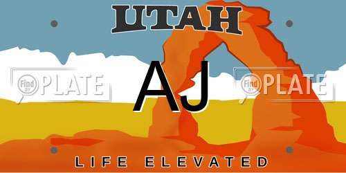 AJ Utah License Plate
