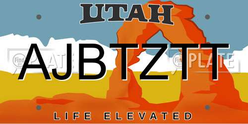 AJBTZTT Utah License Plate