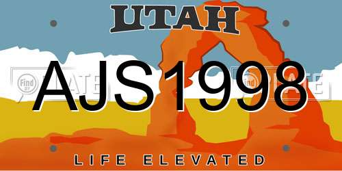 AJS1998 Utah License Plate