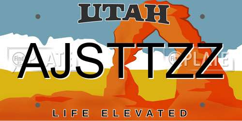 AJSTTZZ Utah License Plate