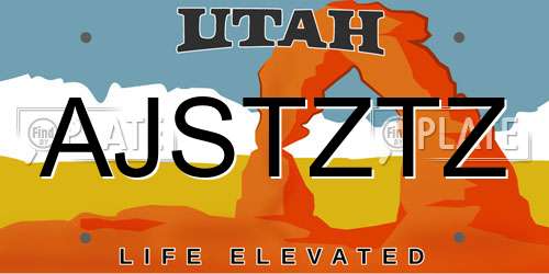 AJSTZTZ Utah License Plate