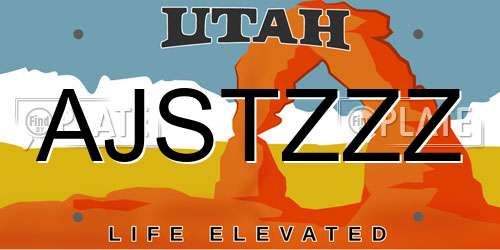 AJSTZZZ Utah License Plate