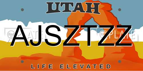 AJSZTZZ Utah License Plate