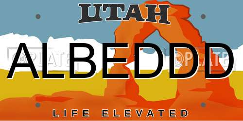 ALBEDDD Utah License Plate