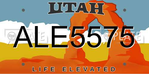 ALE5575 Utah License Plate