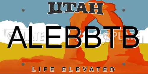 ALEBBTB Utah License Plate