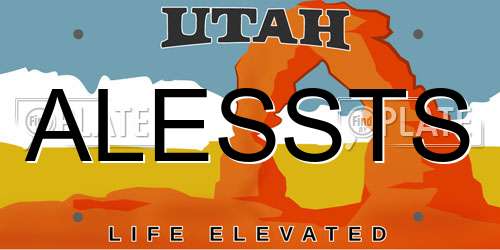 ALESSTS Utah License Plate