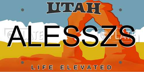 ALESSZS Utah License Plate