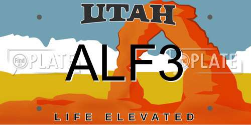 ALF3 Utah License Plate