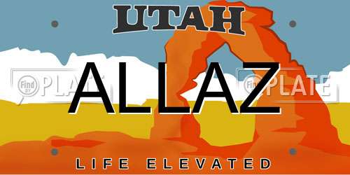 ALLAZ Utah License Plate