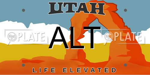 ALT Utah License Plate