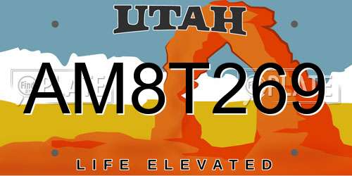 AM8T269 Utah License Plate
