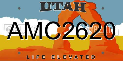 AMC2620 Utah License Plate