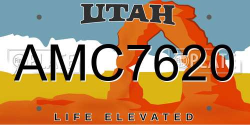 AMC7620 Utah License Plate