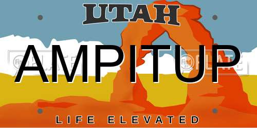 AMPITUP Utah License Plate