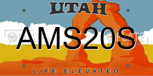 AMS20S Utah License Plate