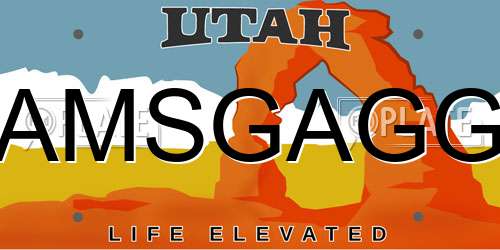 AMSGAGG Utah License Plate